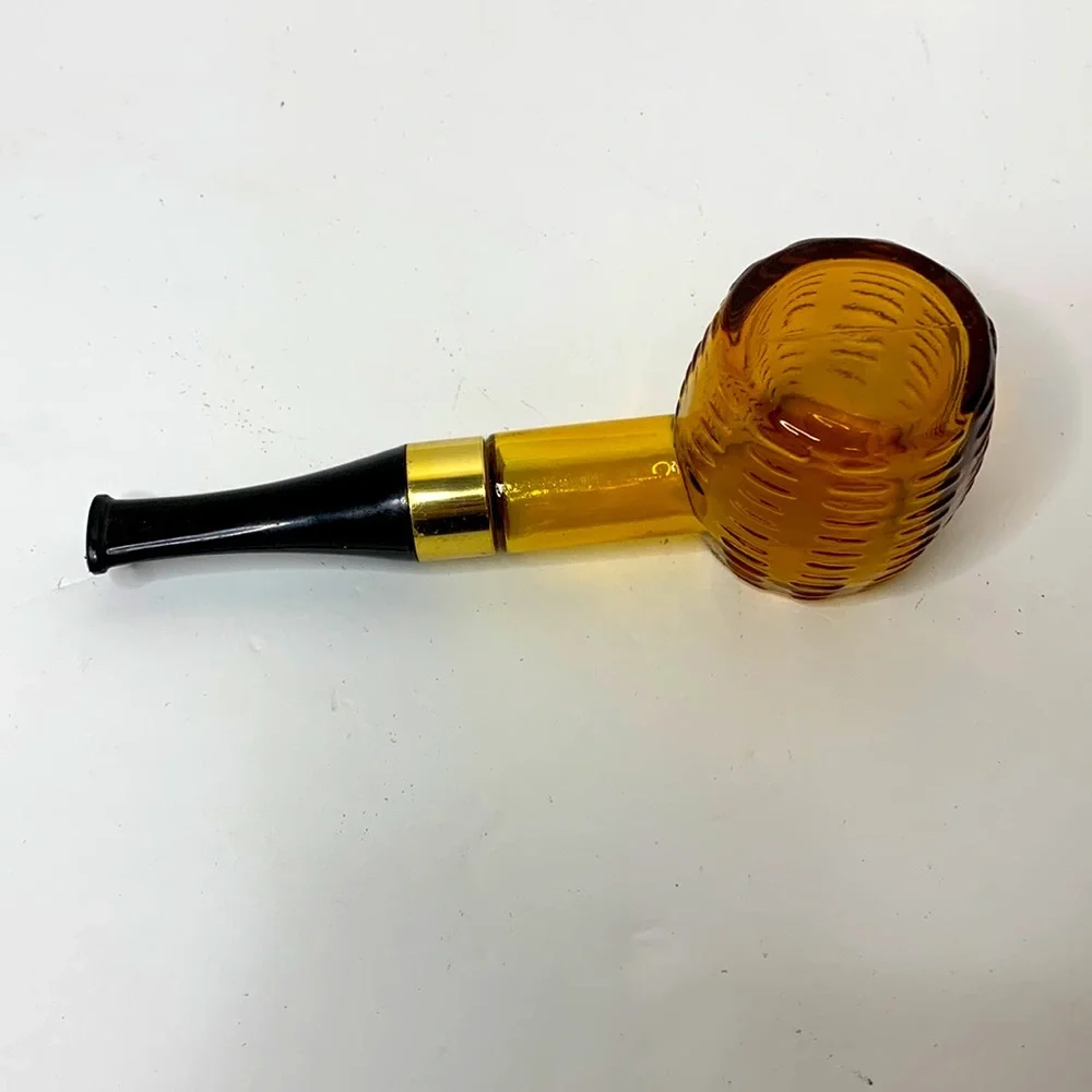 Avon | Amber Glass Ornate Piece Vintage Corncob Pip* | Wild Country Aftershave